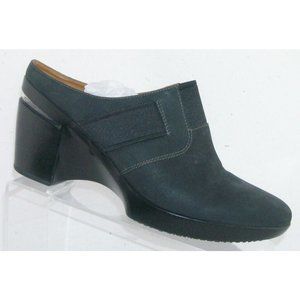 Cole Haan Air Sara black leather slip on clog mule heels 9.5B D29426